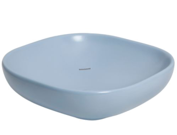 Alya 41x41cm Tezgahüstü Lavabo Mat Arktik Mavi