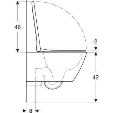 Geberit Smyle Square Rimfree Asma Klozet + Soft Klozet Kapak
