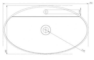 Sarin BD - Siyah Oval Tezgah Üstü Lavabo