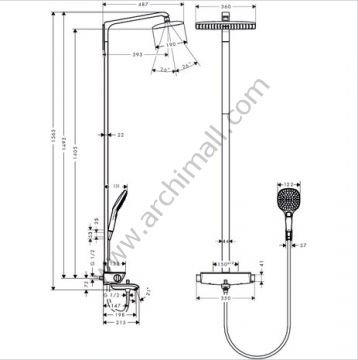 Hansgrohe Raindance Select E360 1 Jetli Duş Paneli