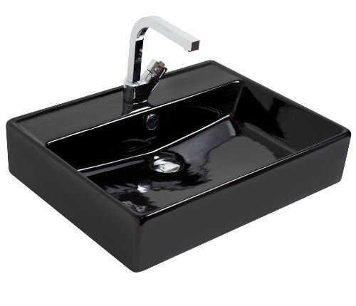 Kastra 60x46cm Tezgah Üstü Lavabo Siyah