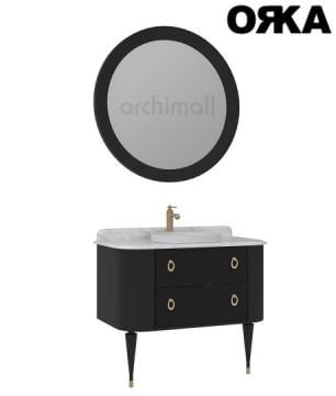 Orka Felice 100 cm Ahşap Ayaklı Banyo Dolabı