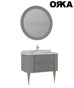 Orka Felice 100 cm Ahşap Ayaklı Banyo Dolabı