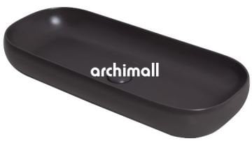 Niv 85x37cm Tezgahüstü Lavabo Mat Antrasit