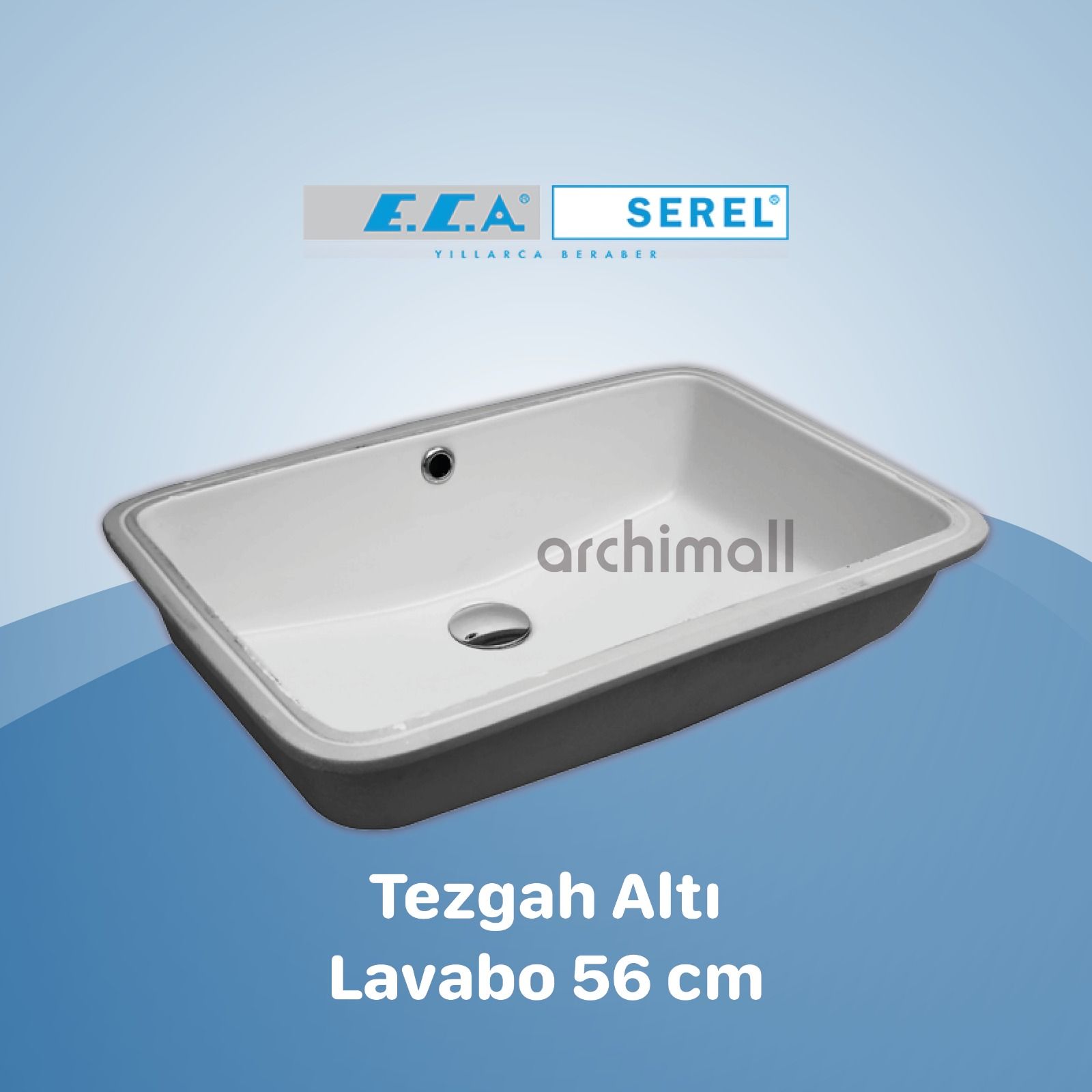 Serel Star 56 cm Tezgah Altı Lavabo Fiyatı ve Özellikleri | Archimall