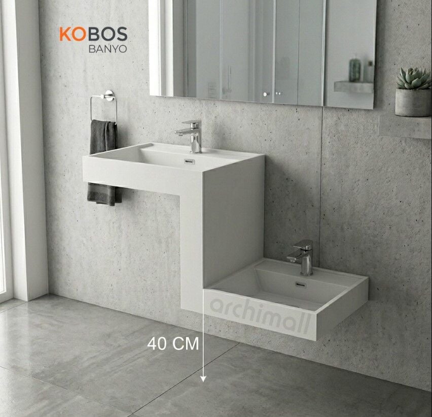 Kobos Up-Down Family Çok Amaçlı Abdest Lavabosu