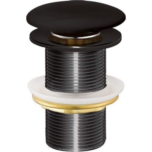 Basmalı Sifon Üst Takımı (pop up) Taşmasız Siyah