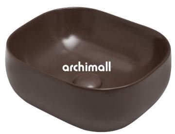Niv 42x37cm Tezgahüstü Lavabo Mat Moka