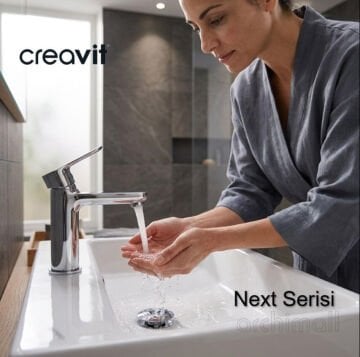 Creavit Next Serisi Çanak Lavabo 60 cm beyaz