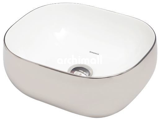 Niv 42x37 cm Tezgahüstü Lavabo Platin Beyaz