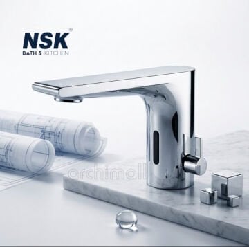 NSK Fotoselli Lavabo Bataryası Çift Su Girişli