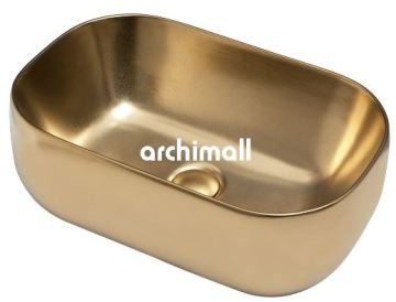 NivXH 58x37cm Tezgahüstü Lavabo Mat Altın