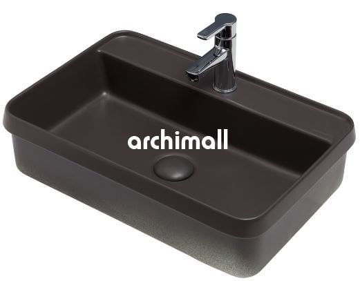 Lyra BD 60x40 cm Gömme Lavabo Mat Antrasit