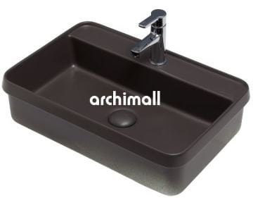 Lyra BD 60x40 cm Gömme Lavabo Mat Antrasit