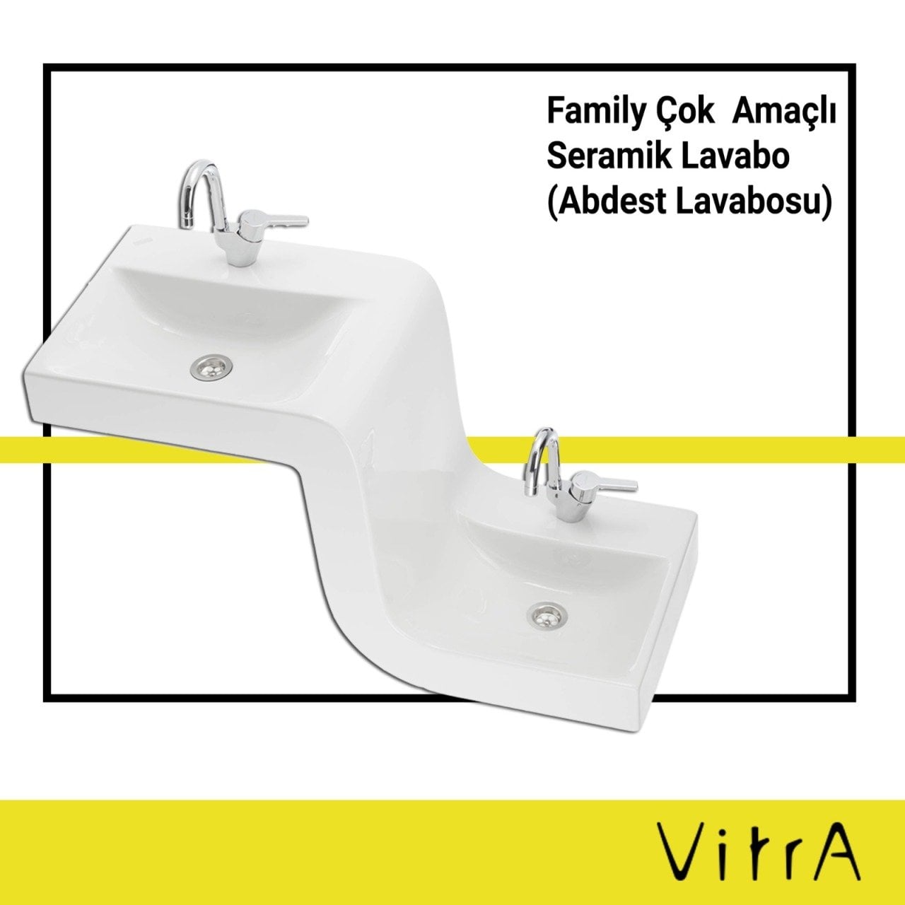 Vitra Family Çok Amaçlı Seramik Abdest Lavabosu