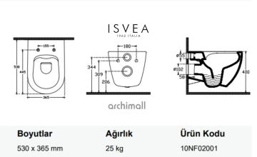 İsvea İnfinity Asma Klozet Seti Somon