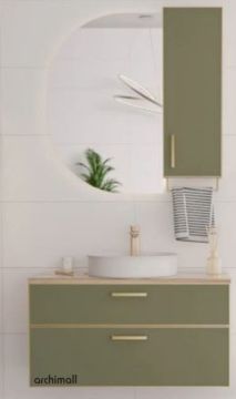 Orka Salerno 96 cm Asma Banyo Dolabı