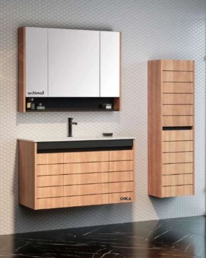 Orka Ricato 100 cm Asma Banyo Dolabı