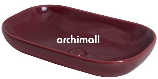 Alya 65x41cm Tezgahüstü Lavabo Bordo