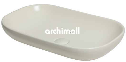 Alya 65x41cm Tezgahüstü Lavabo Mat Vanilya