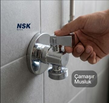 Nsk Armatür Çamaşır Musluk Kromajlı