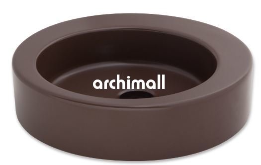 Merga48cm Tezgahüstü Lavabo Mat Moka
