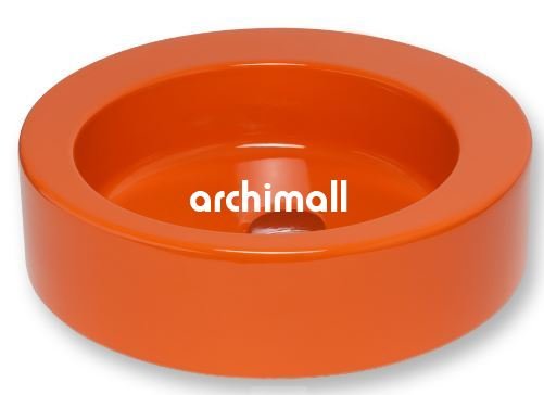 Merga48cm Tezgahüstü Lavabo Turuncu