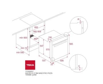 Teka HLB 85-G1 P BM Maestropizza Ankastre Fırın