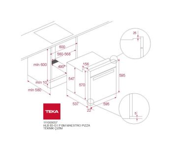 Teka HLB 85-G1 P BM Maestropizza Ankastre Fırın