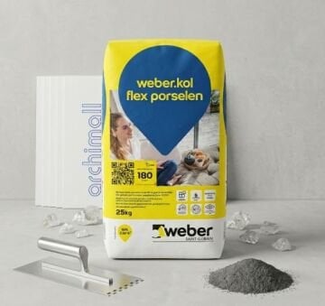 Weber Kol Flex Porselen Gri Yapıştırıcı 25 kg
