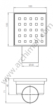 Tema Line Yer Sifonu Paslanmaz Süzgeçli 10x10