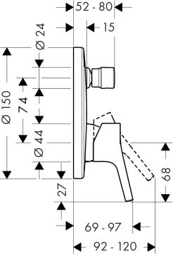 Hansgrohe Talis S Ankastre Banyo Bataryası 72405000