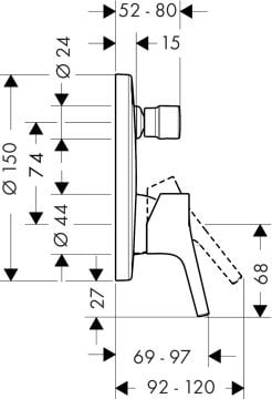 Hansgrohe Talis S Ankastre Banyo Bataryası