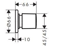 Hansgrohe Sıva Üstü Ankastre Stop Valf 31677000