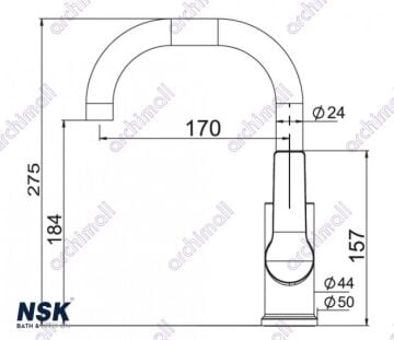 Nsk Armatür Nobia Kuğu Lavabo Bataryası