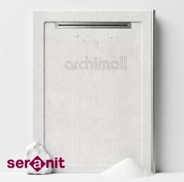 Aquanit 80X120 Slope Line Beton Beyaz Porselen Duş Karosu