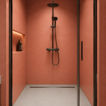 Aquanit 90x90 Slope Alba Beyaz Porselen Duş Karosu