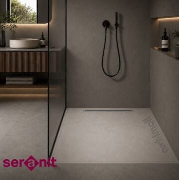 Aquanit 80x120 Slope Alba Beyaz Porselen Duş Karosu
