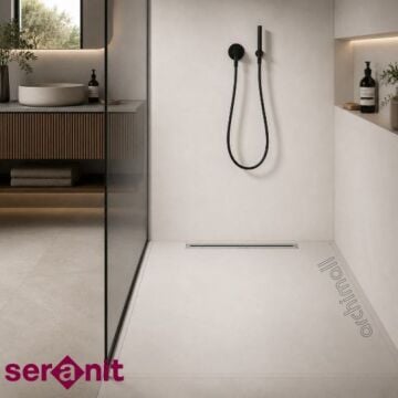 Aquanit 90x135 Slope Alba Beyaz Porselen Duş Karosu
