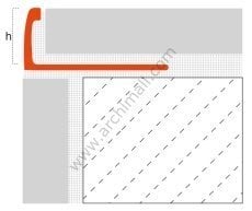 Pro-Edge 12.5 mm Alüminyum Zemin Bitim Çıtası Parlak Krom