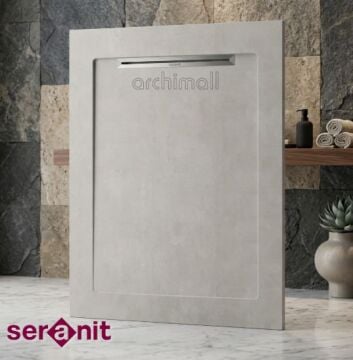 Aquanit 80x120 Slope Beton Beyaz Porselen Duş Karosu
