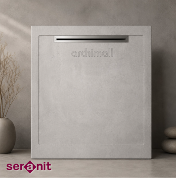 Aquanit 90x90 Slope Beton Gri Porselen Duş Karosu