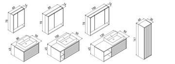 Orka Prato 80 cm Asma Banyo Dolabı