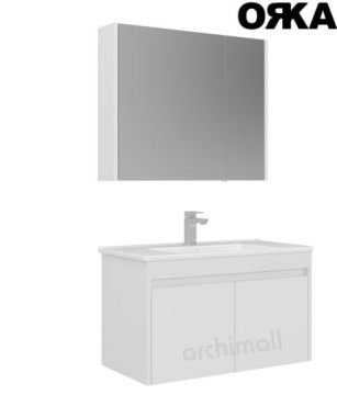Orka Arno 85 cm Kapaklı Asma Banyo Dolabı