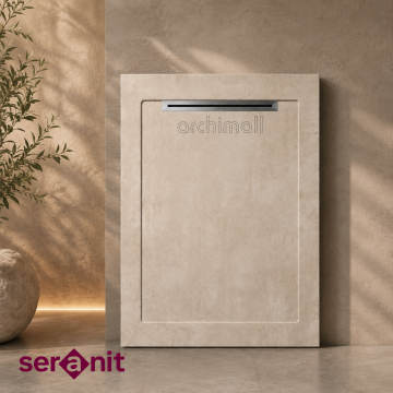 Aquanit 80X120 Slope Beton Krem Porselen Duş Karosu