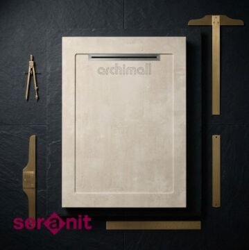 Aquanit 80X120 Slope Beton Krem Porselen Duş Karosu