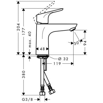 Hansgrohe Focus 100 Lavabo Bataryası