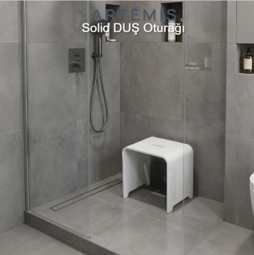 Artemis Solid Duş Oturağı Beyaz