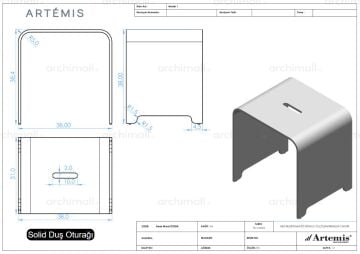 Artemis Solid Duş Oturağı Beyaz