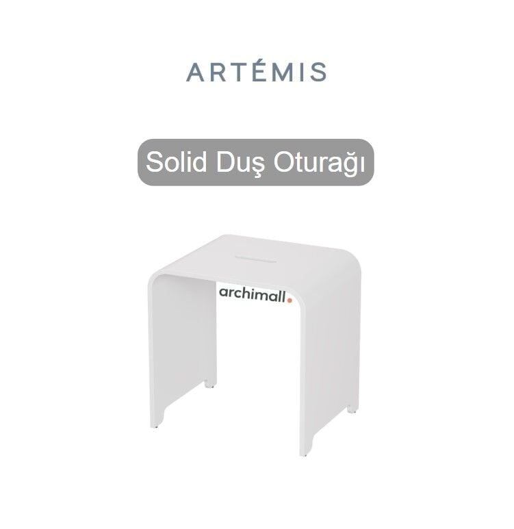Artemis Solid Duş Oturağı Beyaz